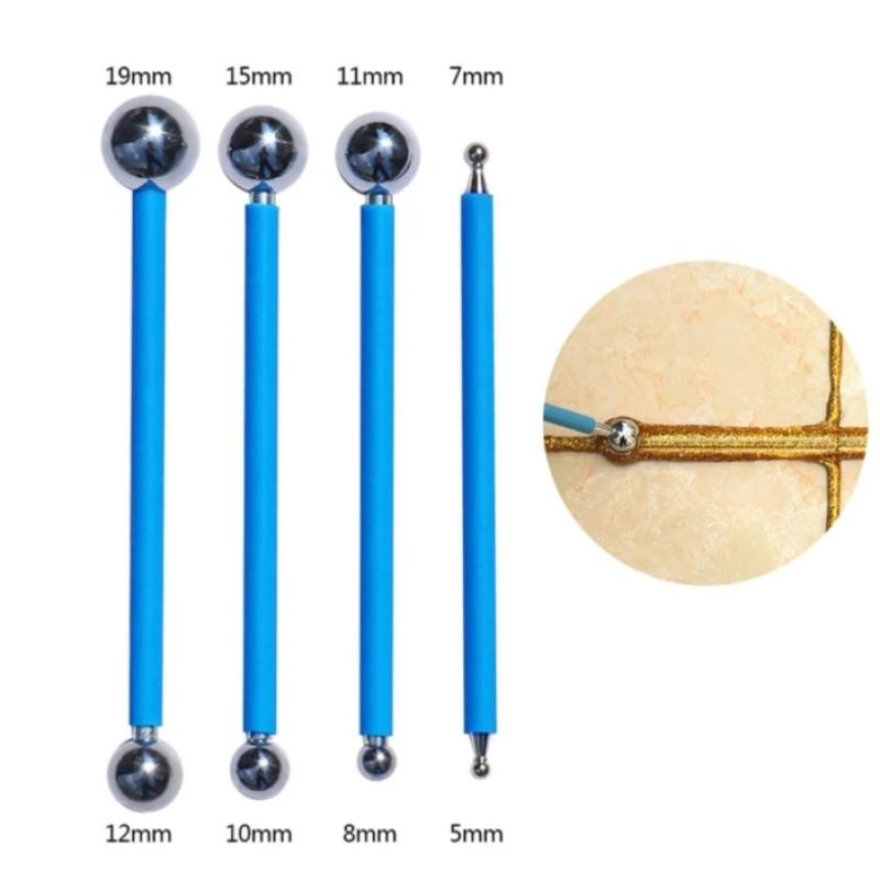 Metal Ball Tools for Clay & Fondant – Sculpting and Shaping Set