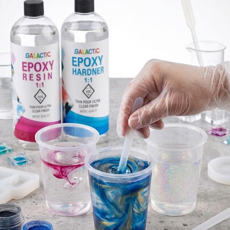 Galactic Resin Clear Epoxy Resin Kit 1-1 – Crystal Clear Casting & Coating Resin