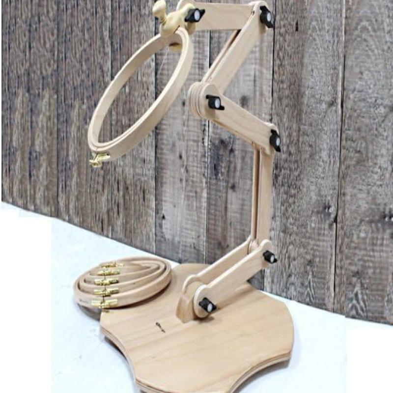 Nurge Adjustable Wooden Embroidery Floor Stand Cross Stitch Holder