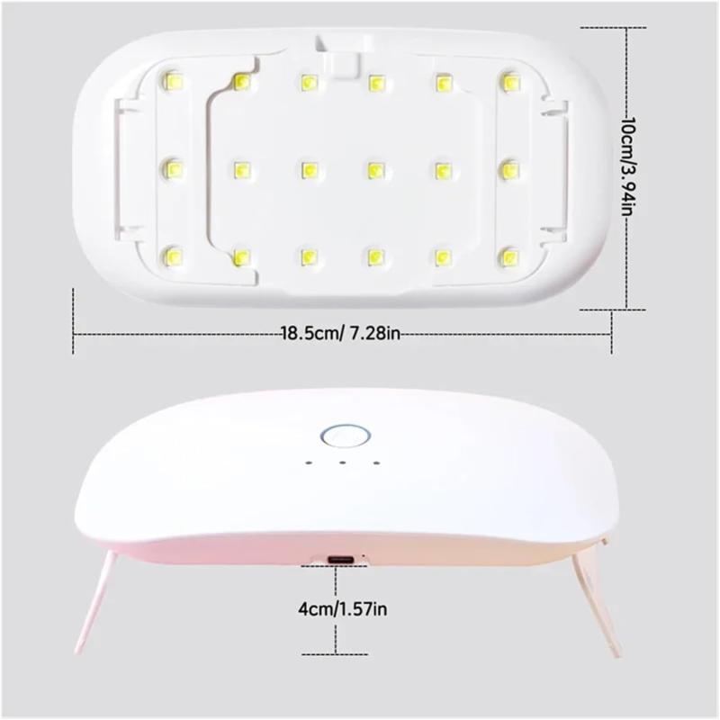 24W Rechargeable UV LED Nail Lamp Mini Nail Dryer
