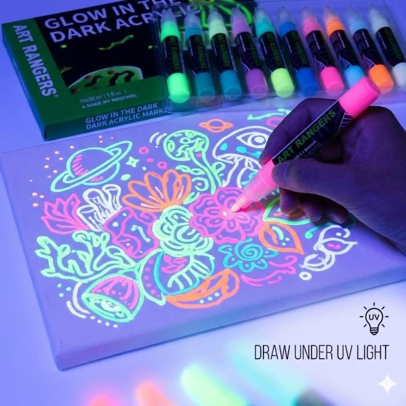 Art Rangers Glow in the Dark Acrylic Set 10x30 ml