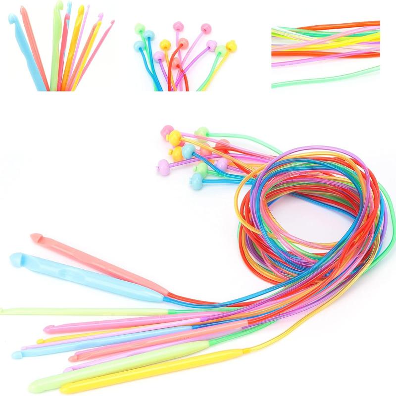 إبرة كروشيه أفغاني 120 سم بمقبض بلاستيك