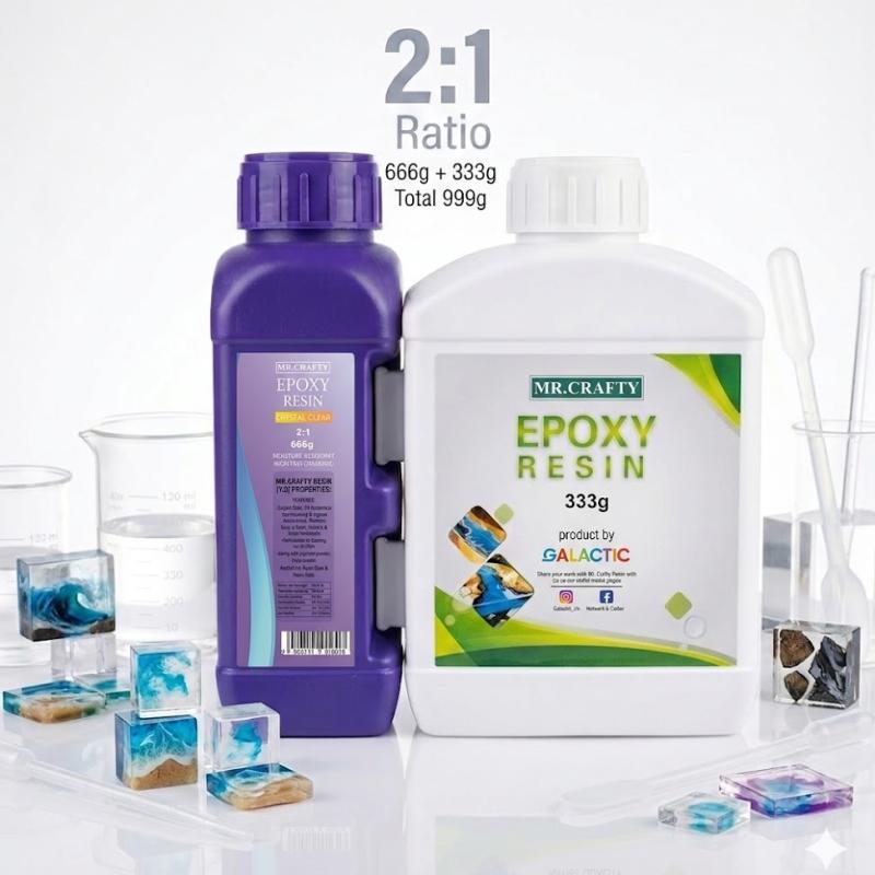 Mr Crafty Epoxy Resin Kit 2-1 – Crystal Clear Casting & Coating Resin