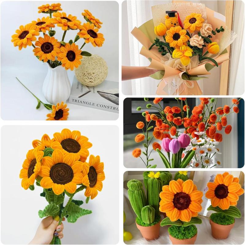 50 قطعة أسلاك مخملية للأشغال اليدوية