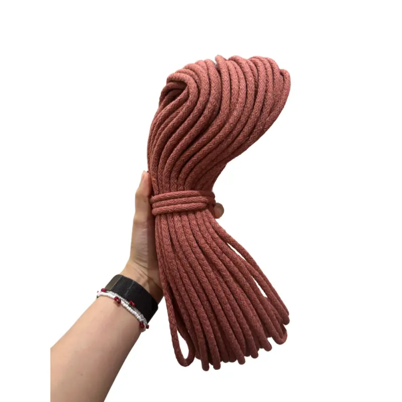 حبل تريس لصنع السلال والكرافت 8 مم — لون كرميدي