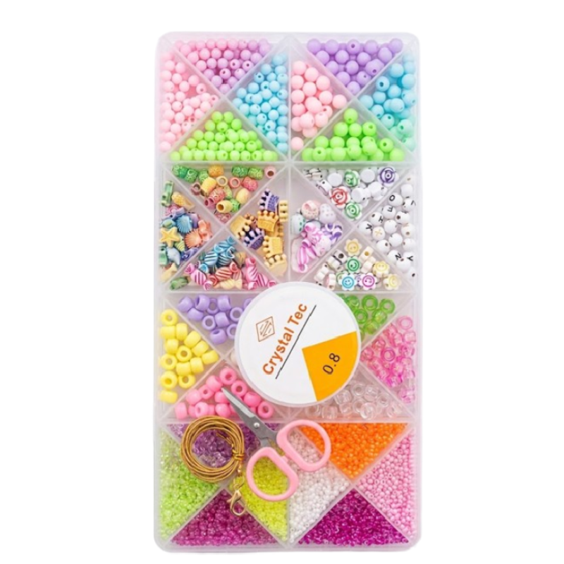 Bracelet Making Beads Kit with Letter Beads and String