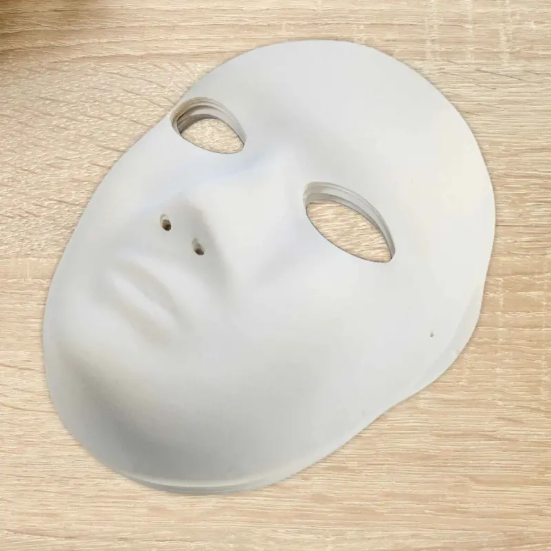 White Paper Mache Masks for Painting and DIY Crafts