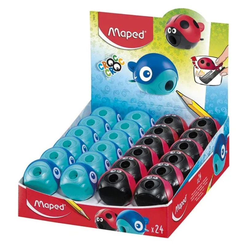 Maped Croc Croc Animal Pencil Sharpener Fish & Ladybug
