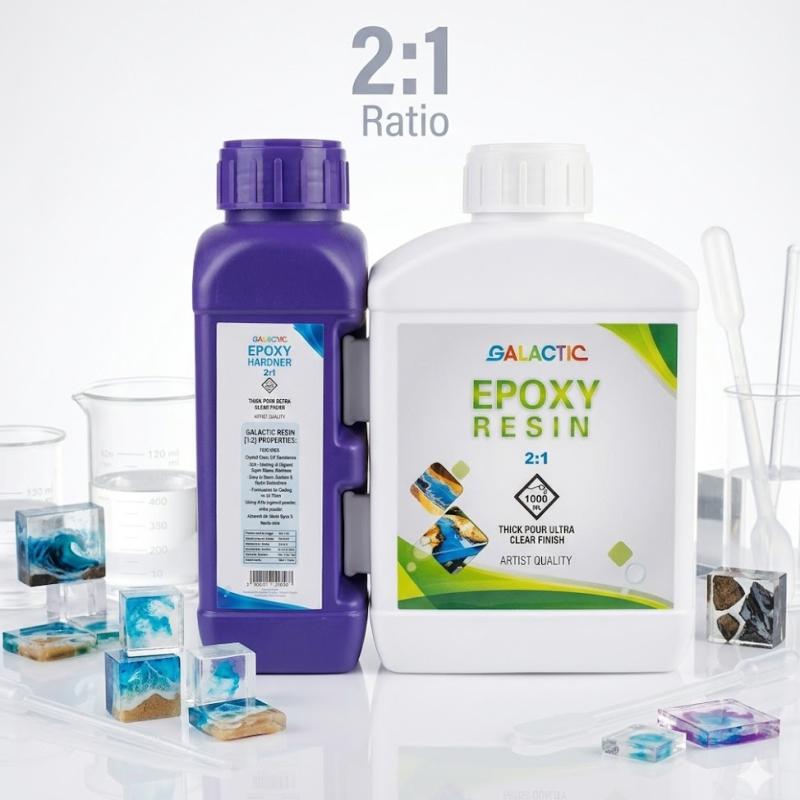 Galactic Resin 2:1 Clear Epoxy Resin for River Tables and Deep Casting