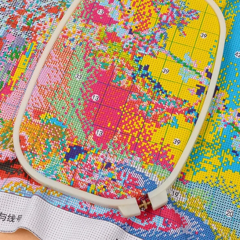 طارة تطريز بلاستيكية مستطيلة