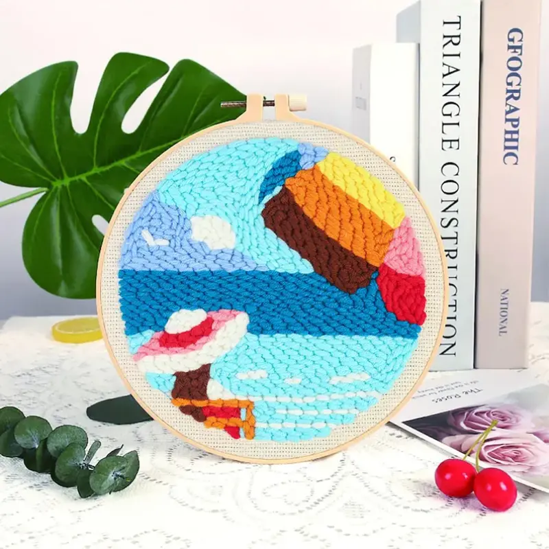 مجموعة تطريز بنش نيدل للمبتدئين