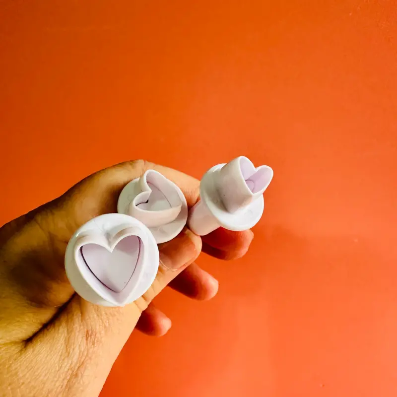 Mini Heart Plunger Cutters Set — 3 Graduated Sizes