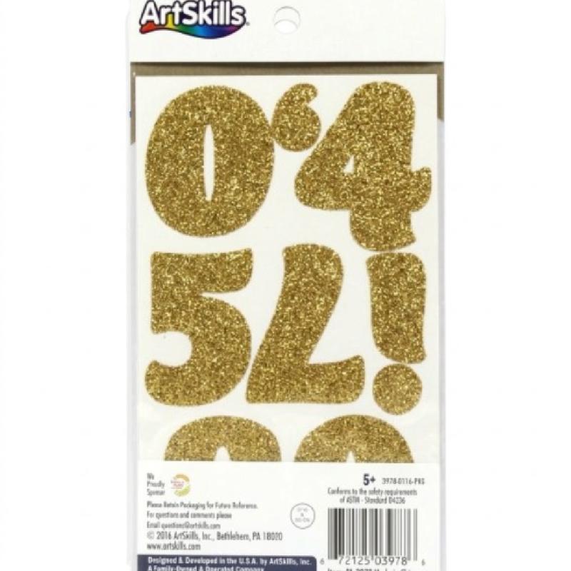 ArtSkills Glitter Letter and Number Stickers for Posters and Projects