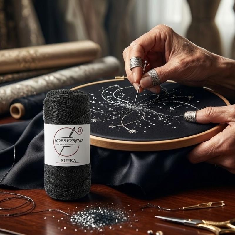 خيط ماكراميه جلتر Hobby Trend — أسود