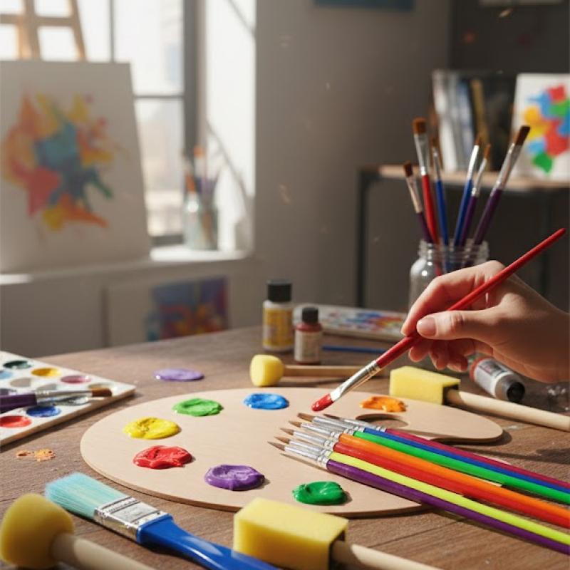 لوحة ألوان فنية – أداة للرسم بالأكريليك والزيت والمائية