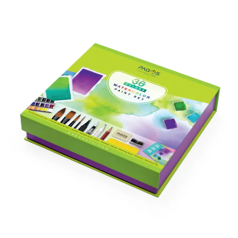 طقم ألوان مائية من PAGOS – مجموعة فنية متكاملة بجودة احترافية