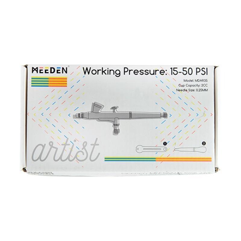 MEEDEN Airbrush Spray Gun Kit 3 Needle Sizes Dual Action Paint Guns